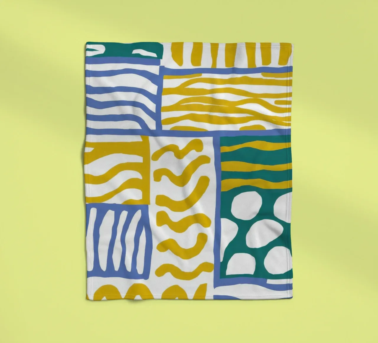 Coastal Pattern Medley fleece blanket by Flock Reverie