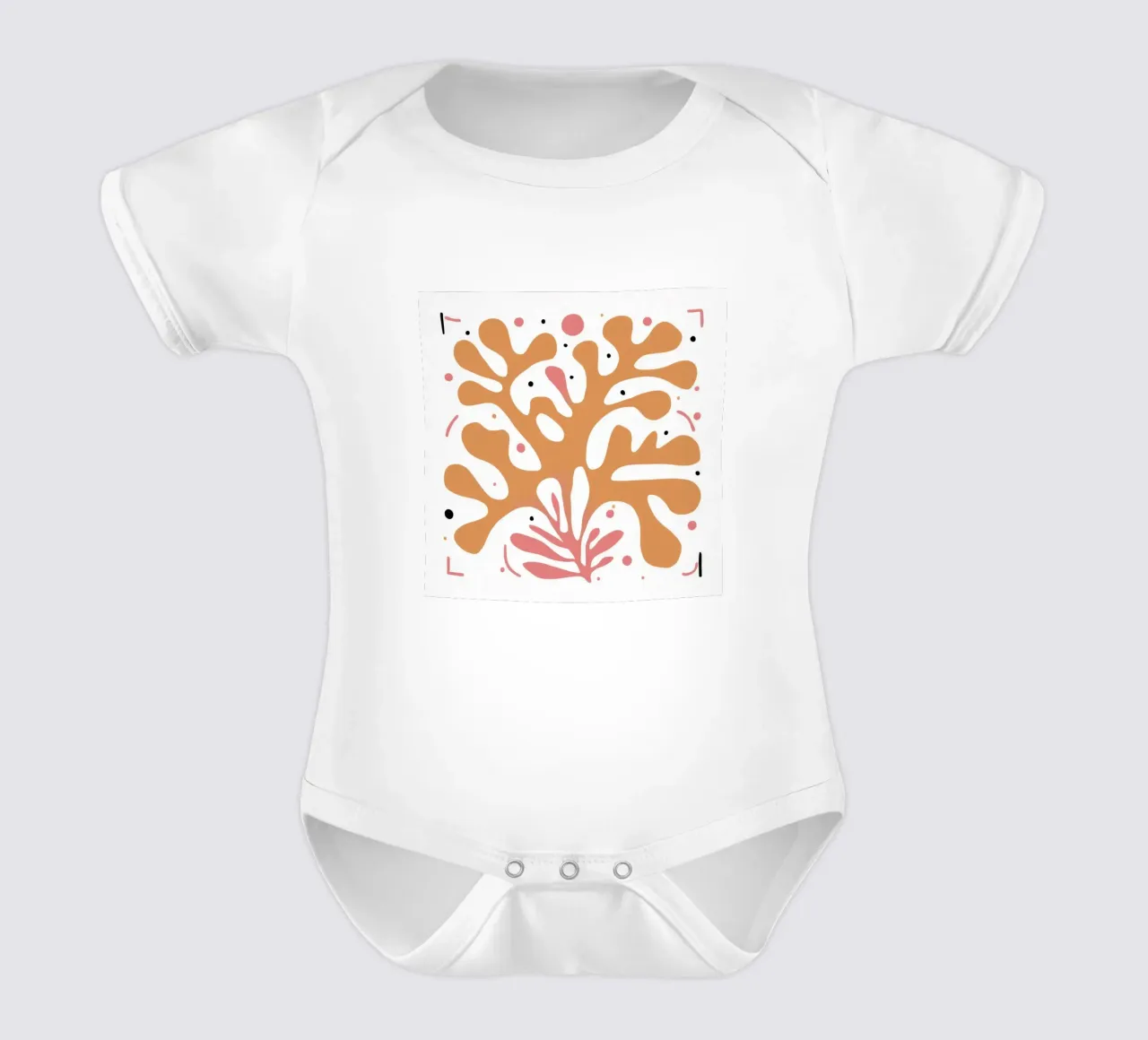 Maraoui Coral Cutout short-sleeve baby romper by Veil Maya