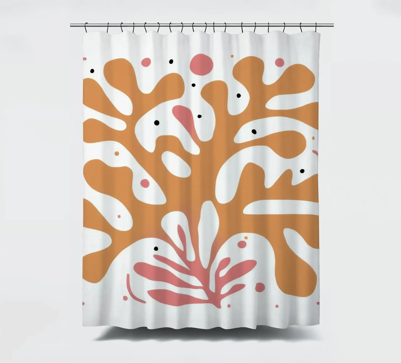 Maraoui Coral Cutout shower curtain by Veil Maya