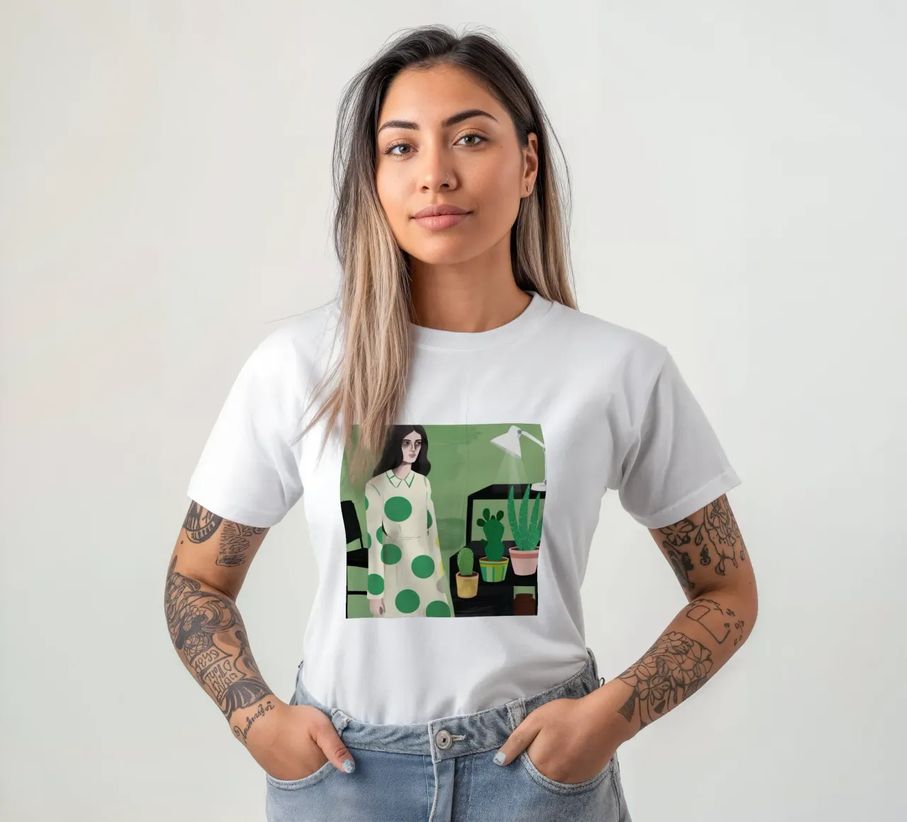 Luce verde a pois t-shirt da Prism Ritual