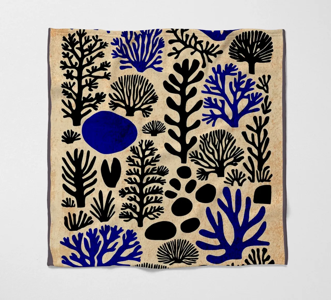 Piante di corallo ritagliate coperta in pile da Andrew S Morrison