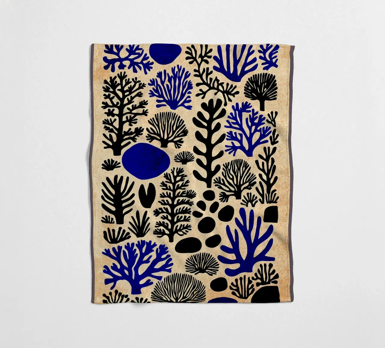 Piante di corallo ritagliate coperta in pile da Andrew S Morrison