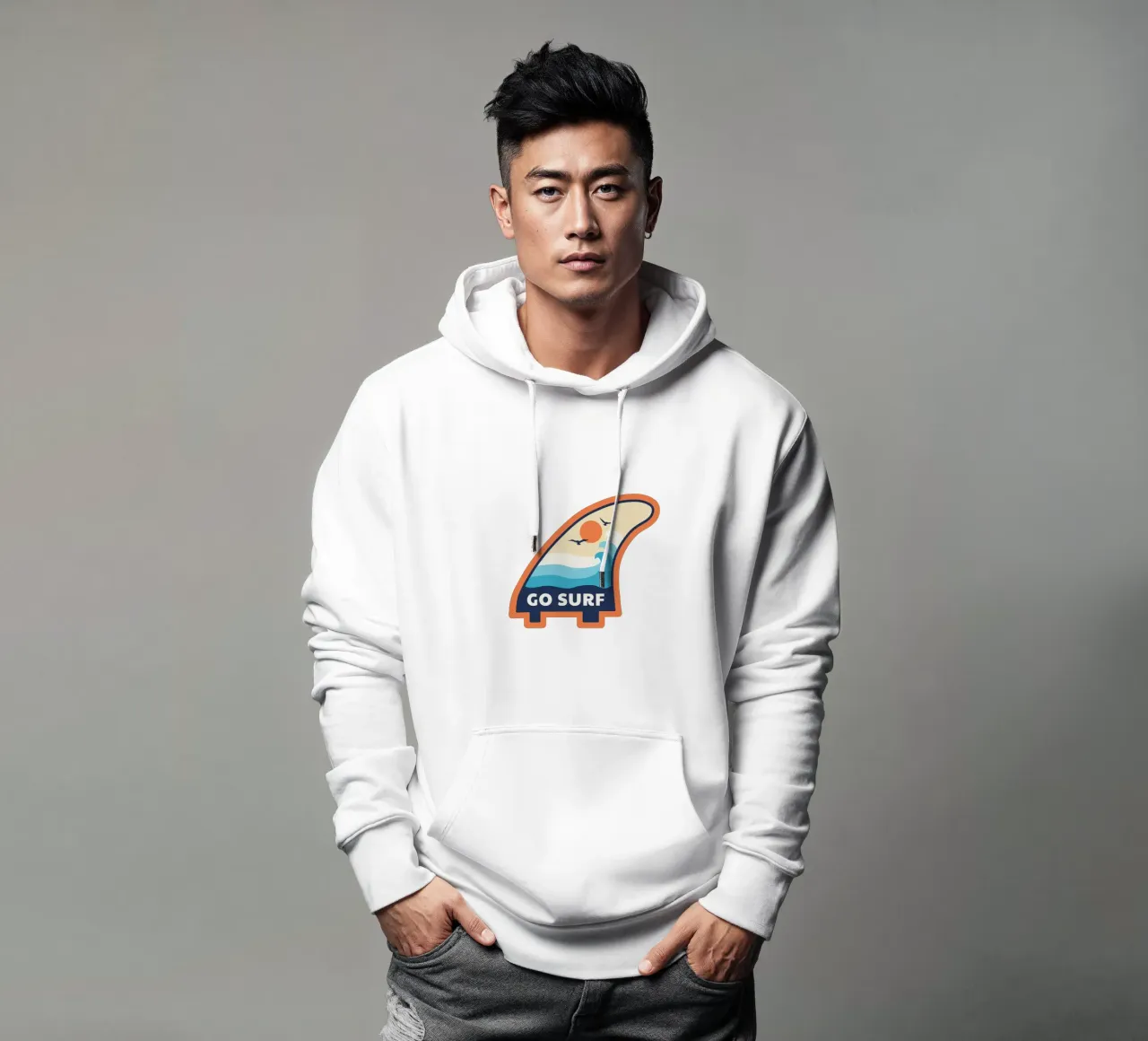 Go Surf felpa con cappuccio da Apparel King