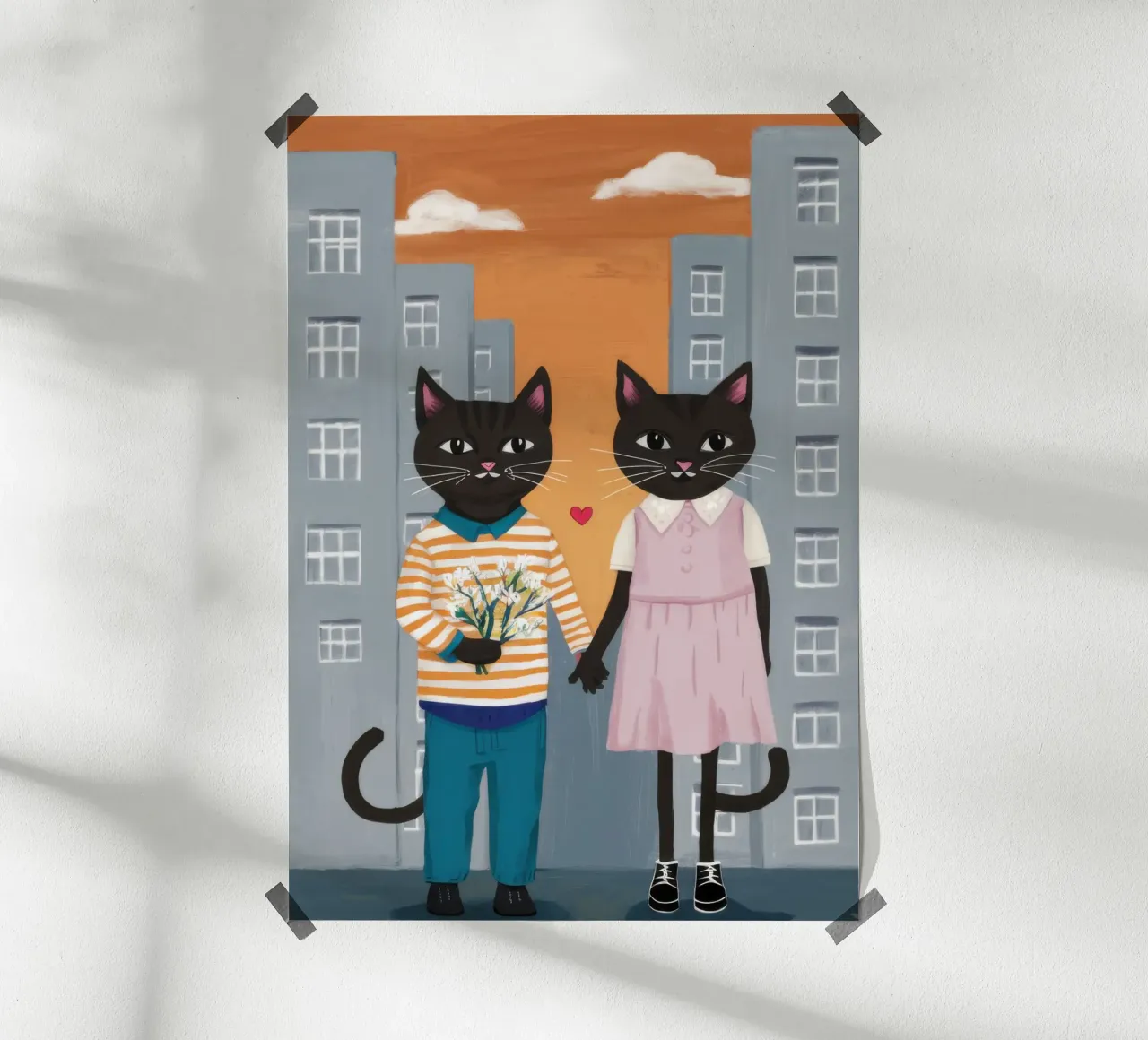 Gatti di città carta hahnemühle da Flock Reverie