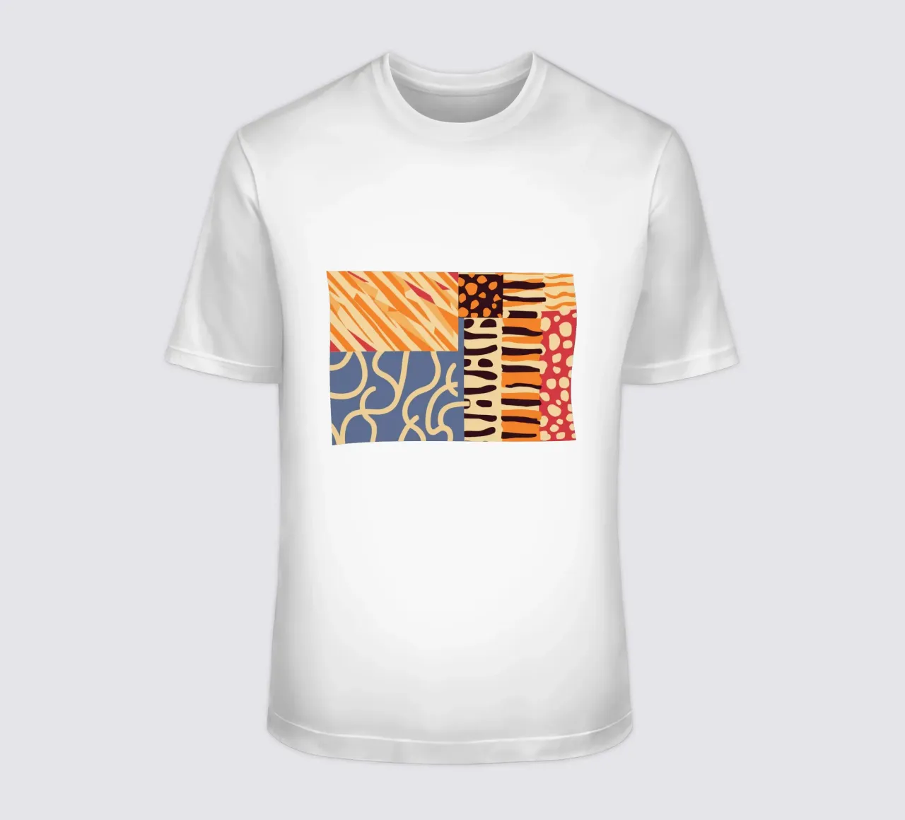 Gestructureerd patchwork harmonie t-shirt van Veil Maya
