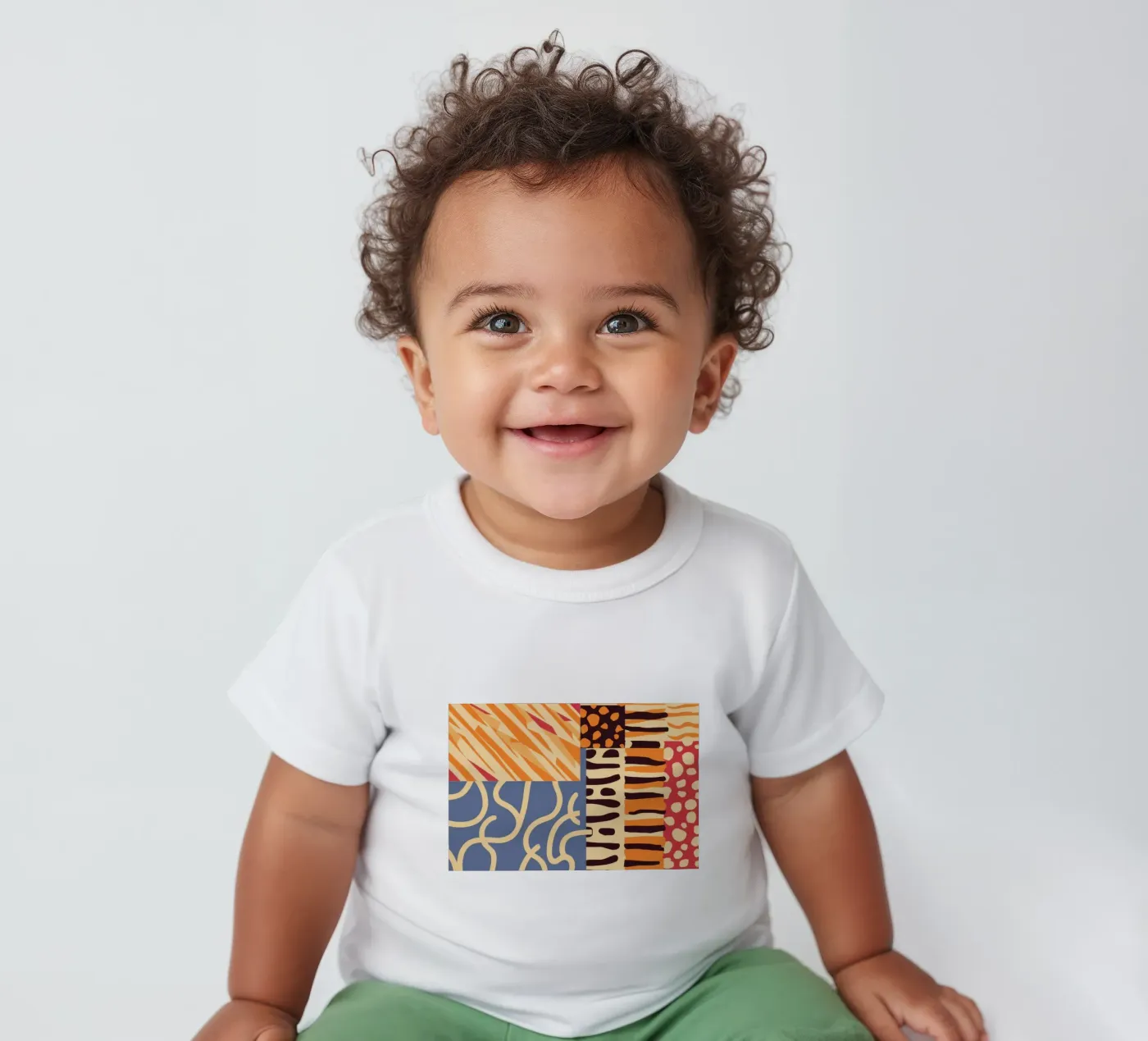 Textured Patchwork Harmony t-shirt pour bébé de Veil Maya