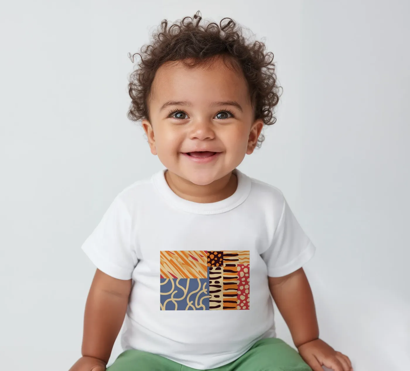 Textured Patchwork Harmony t-shirt pour bébé de Veil Maya