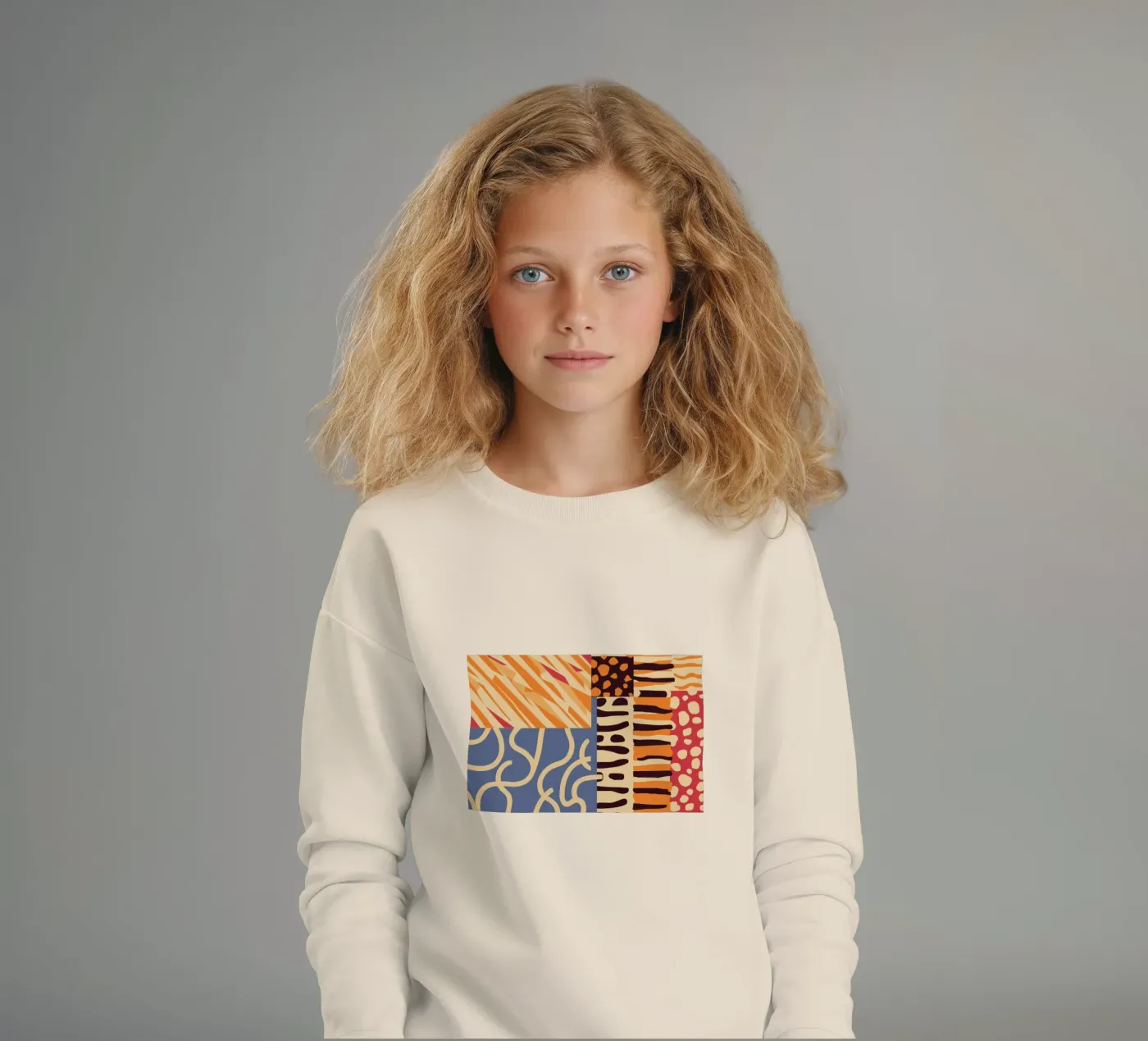 Patchwork texturé Harmony sweat enfant de Veil Maya