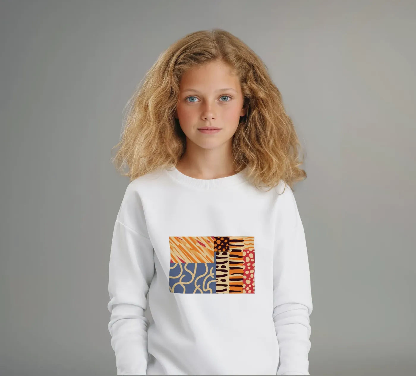 Gestructureerd patchwork harmonie kinder sweatshirt van Veil Maya