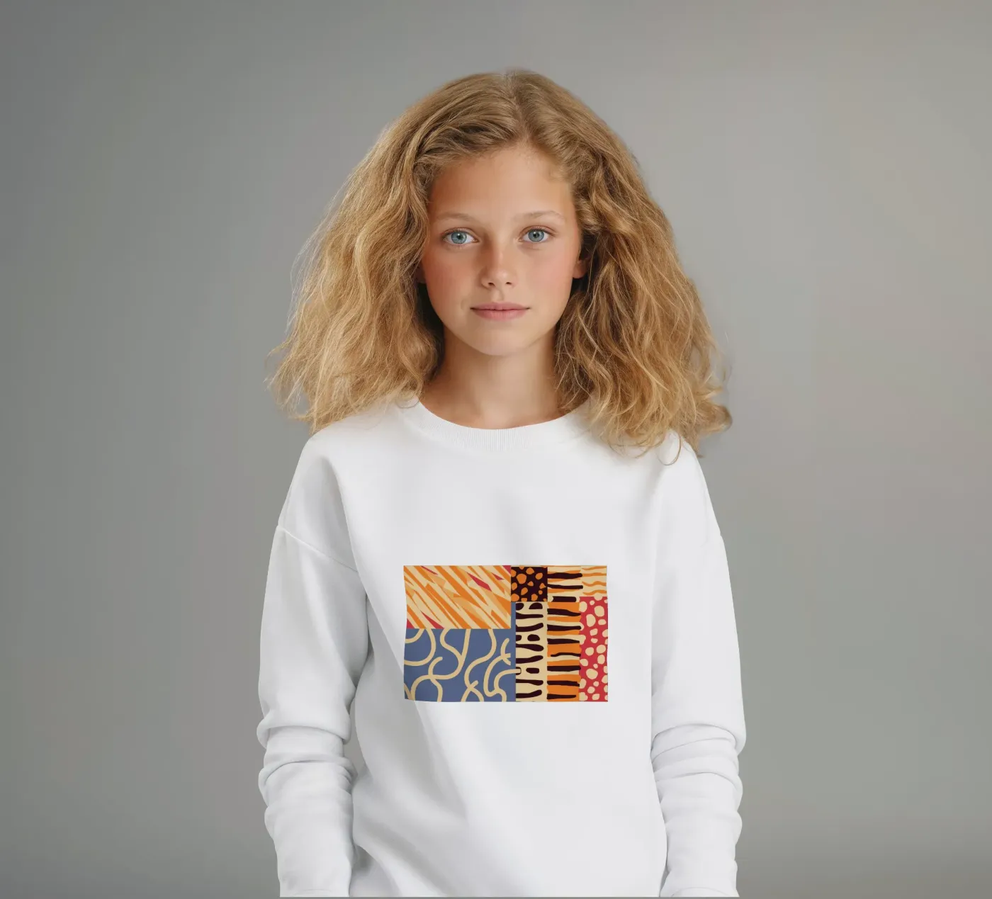 Patchwork texturé Harmony sweat enfant de Veil Maya