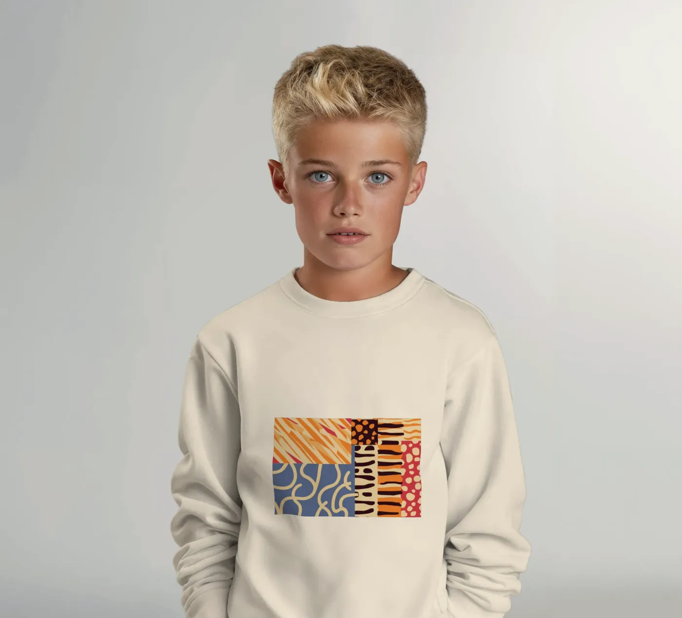 Patchwork texturé Harmony sweat enfant de Veil Maya