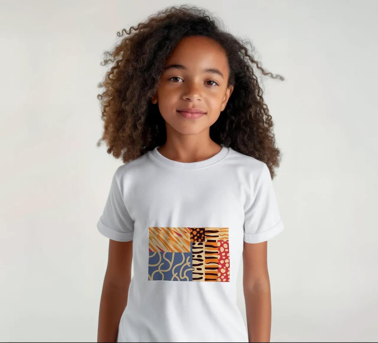 Patchwork texturé Harmony t-shirt enfant de Veil Maya