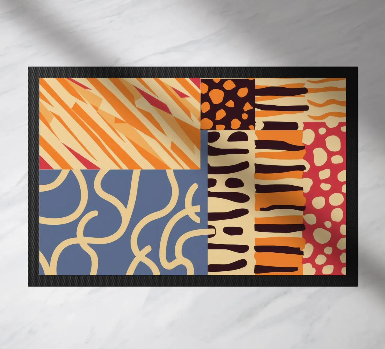 Patchwork texturé Harmony paillasson de Veil Maya