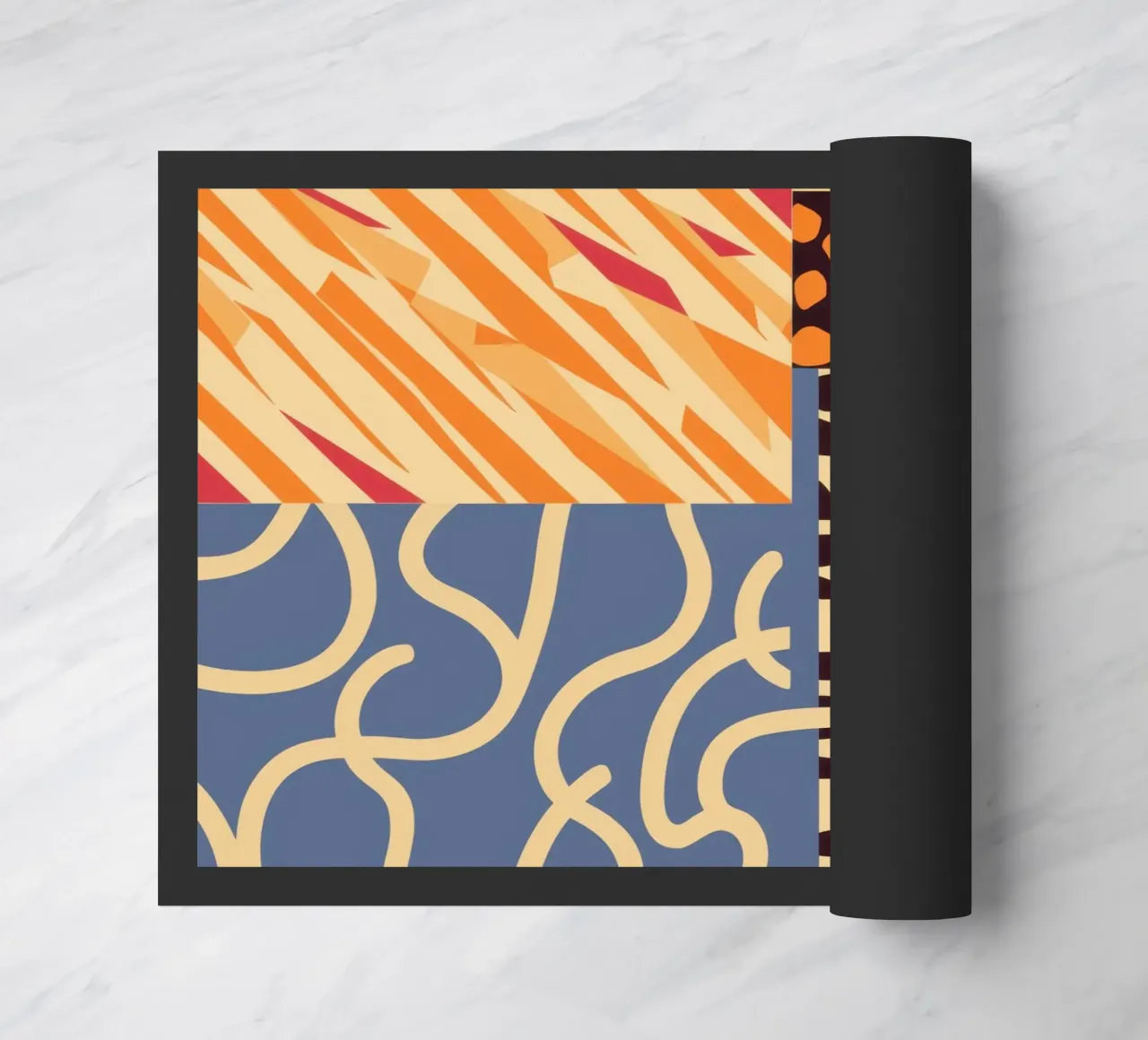 Patchwork texturé Harmony paillasson de Veil Maya