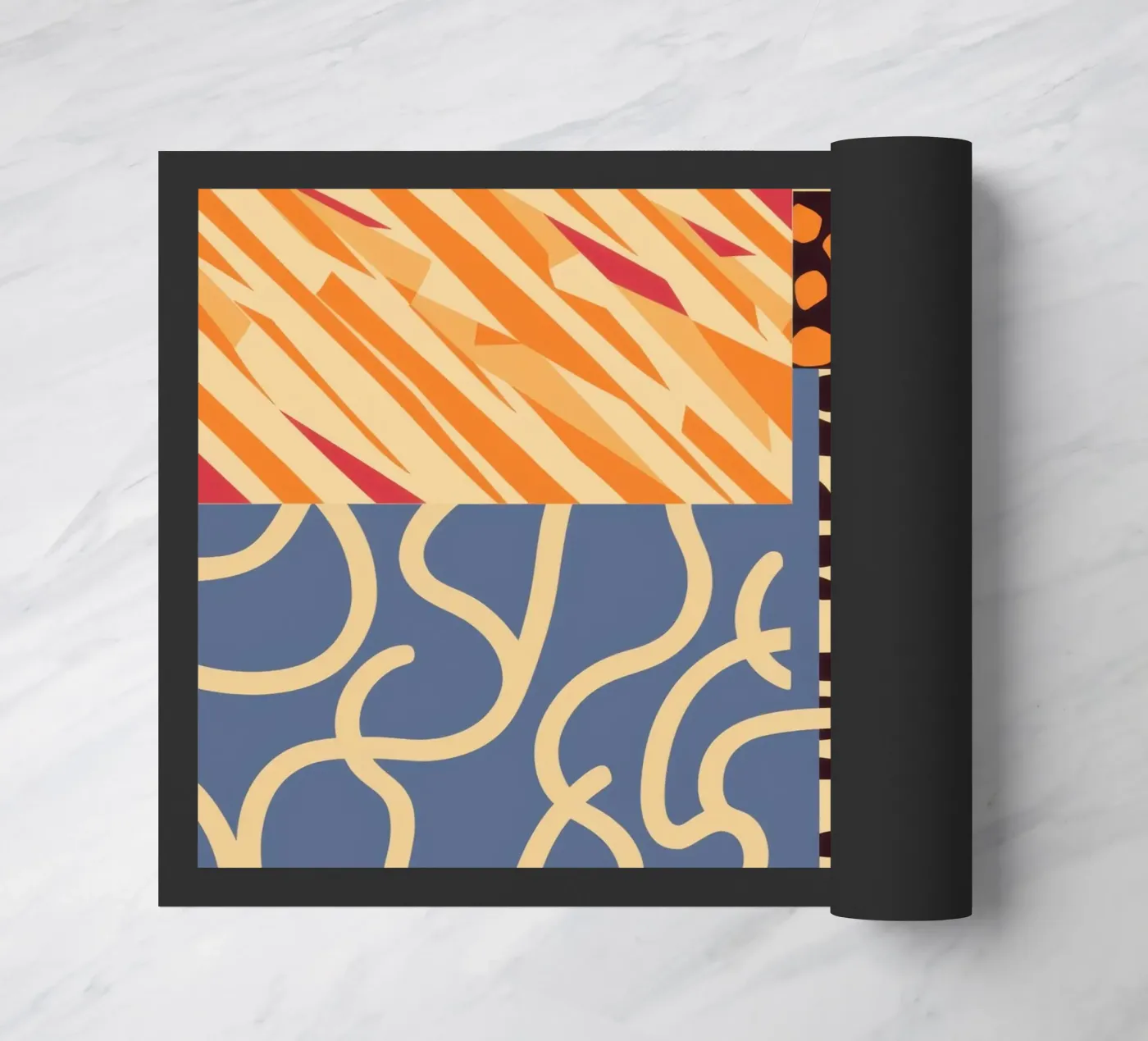 Texturiertes Patchwork Harmonie Fußmatte von Veil Maya