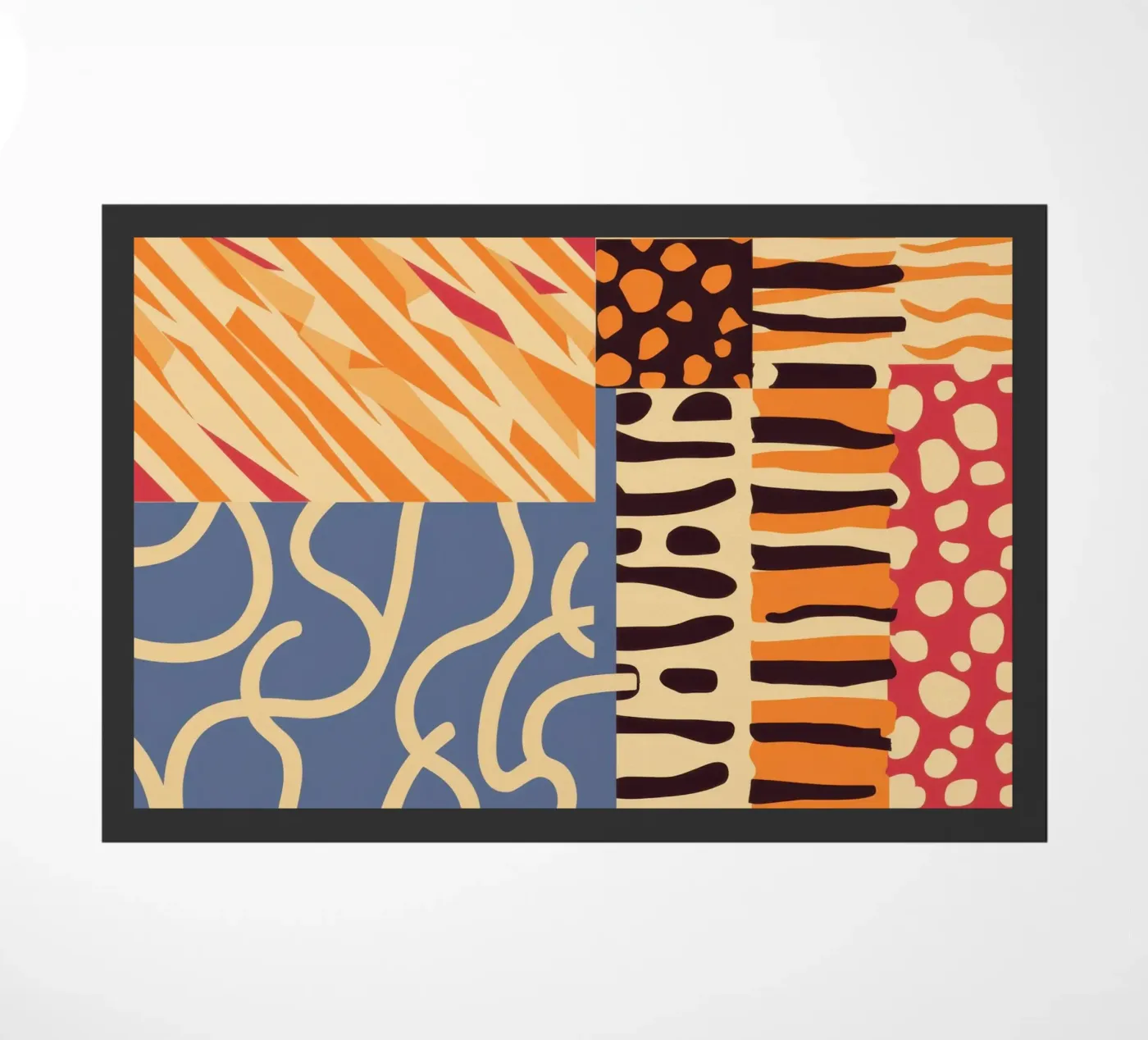 Gestructureerd patchwork harmonie deurmat van Veil Maya