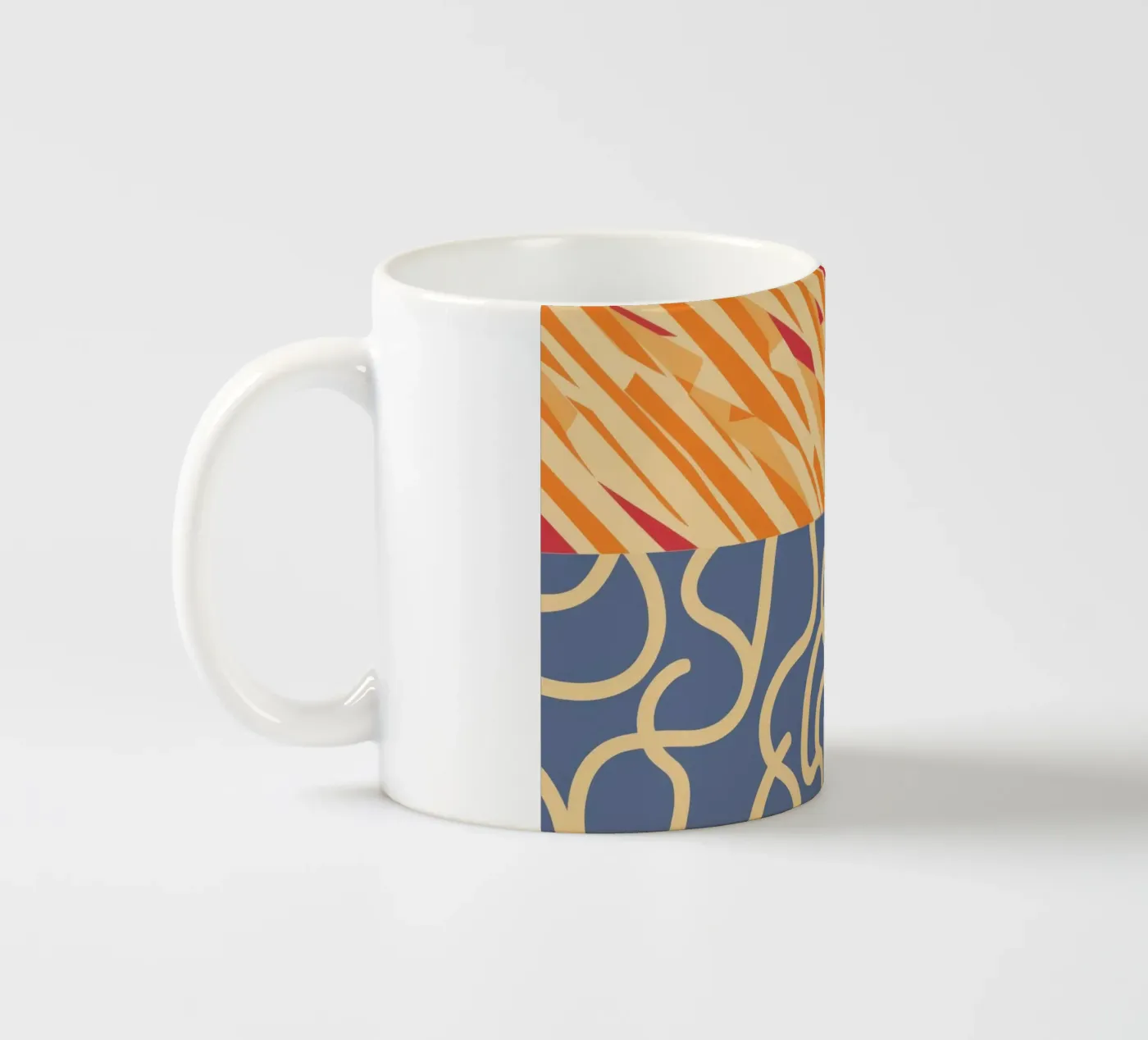 Textured Patchwork Harmony ceramic mug by Veil Maya