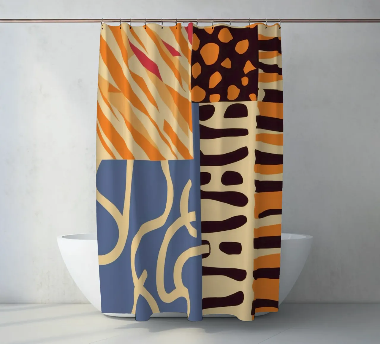 Patchwork texturé Harmony rideau de douche de Veil Maya