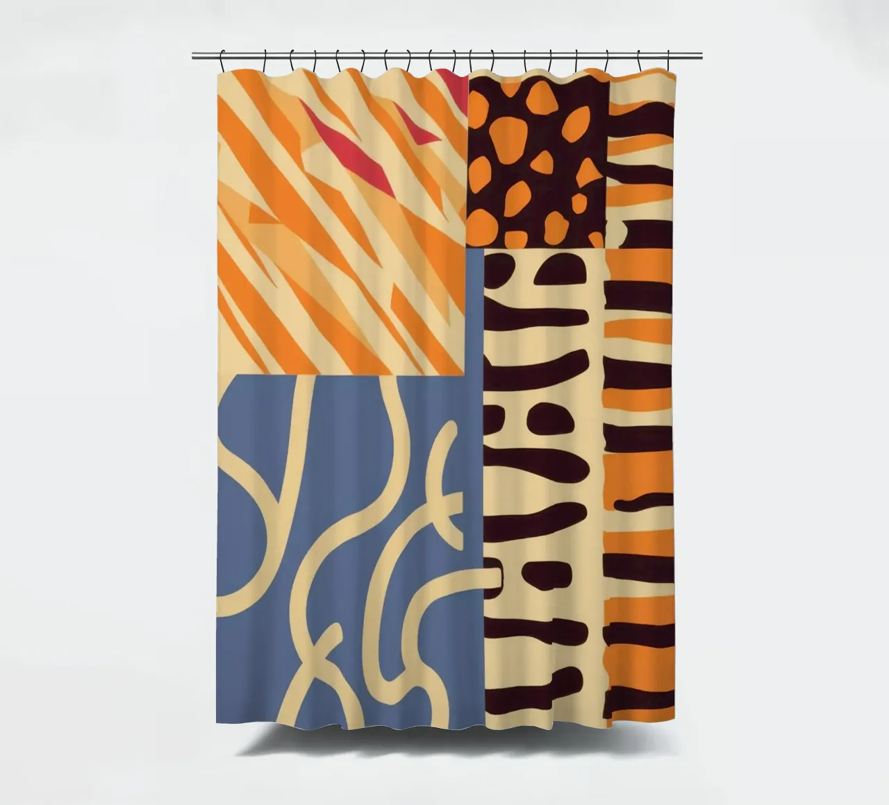 Patchwork texturé Harmony rideau de douche de Veil Maya