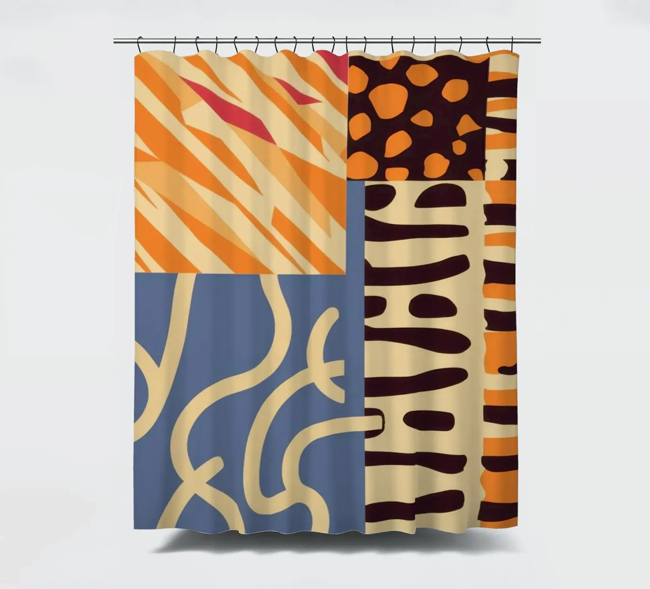 Patchwork texturé Harmony rideau de douche de Veil Maya