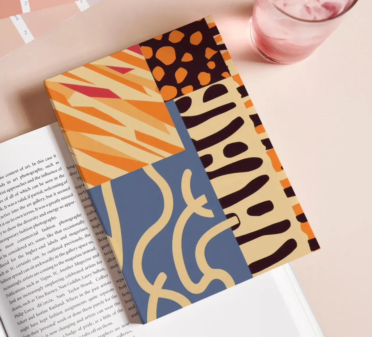 Patchwork texturé Harmony carnet de notes de Veil Maya