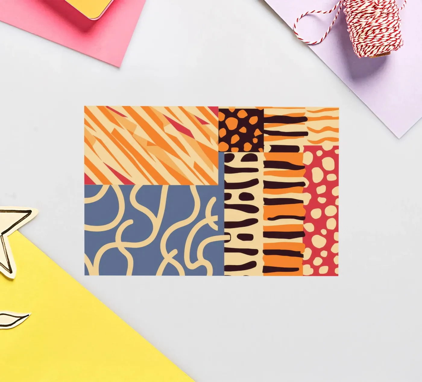 Gestructureerd patchwork harmonie sticker van Veil Maya