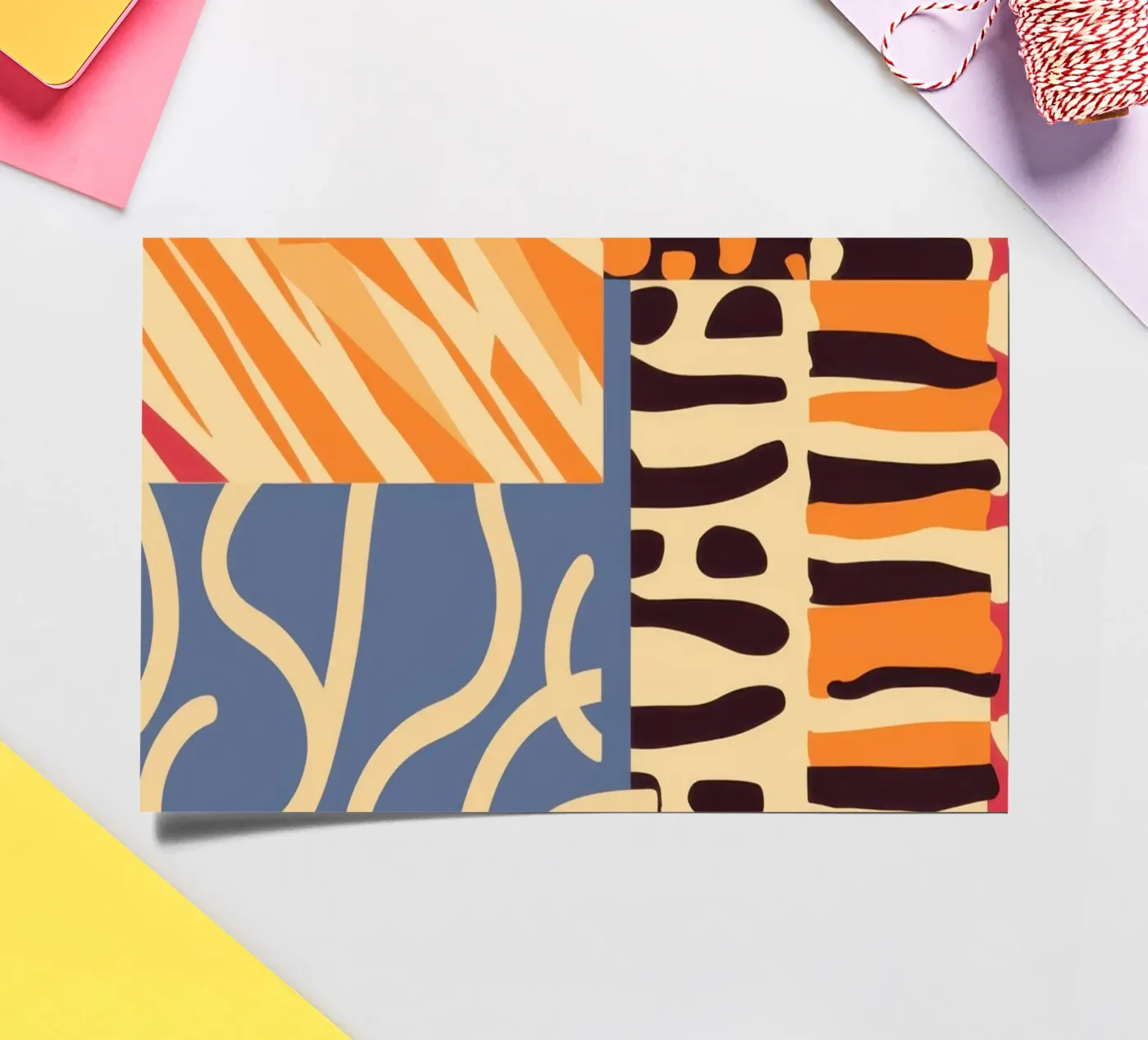 Gestructureerd patchwork harmonie stickervel van Veil Maya