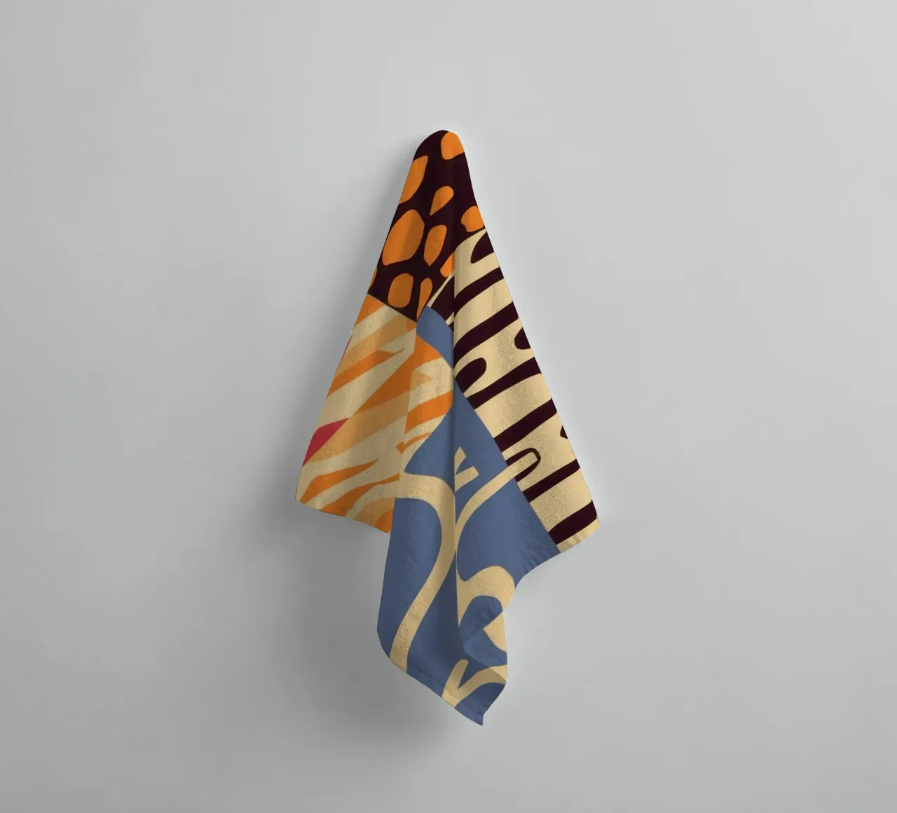 Gestructureerd patchwork harmonie badhanddoek van Veil Maya