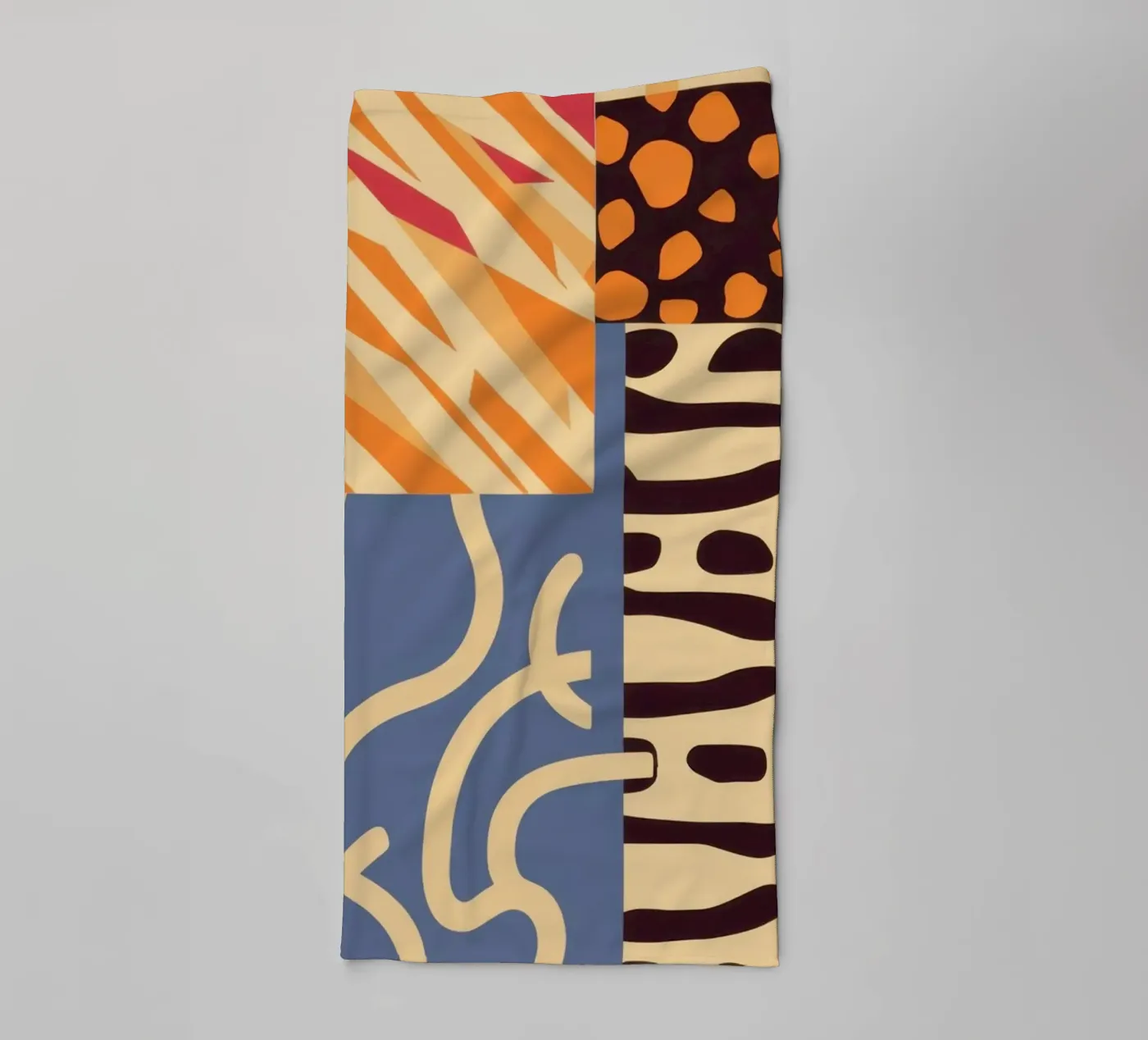 Gestructureerd patchwork harmonie badhanddoek van Veil Maya