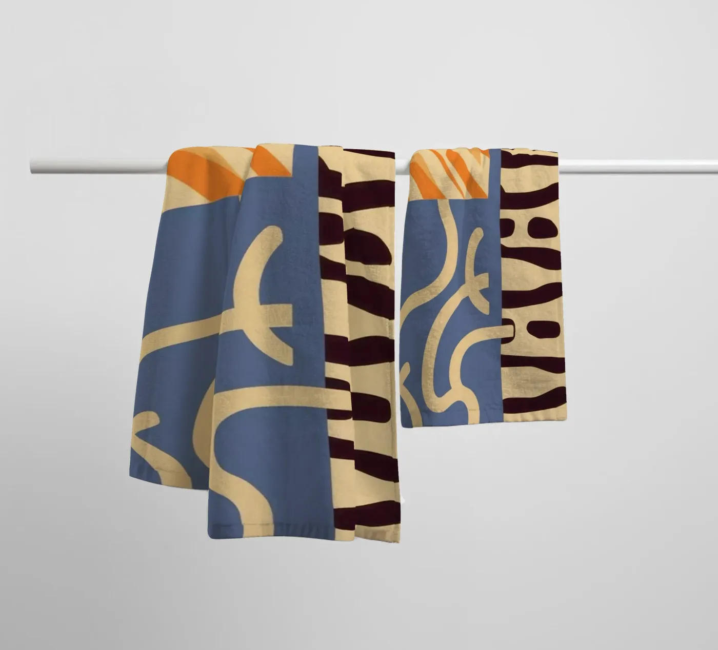 Gestructureerd patchwork harmonie badhanddoek van Veil Maya