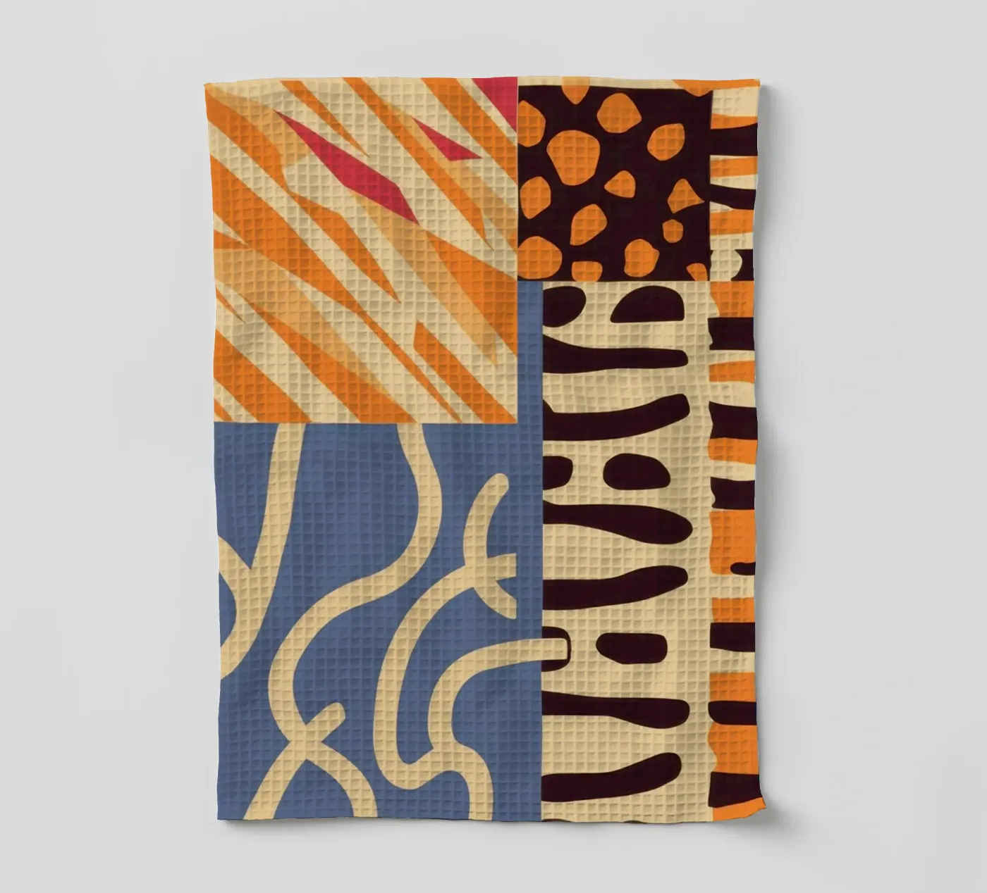 Texturiertes Patchwork Harmonie Geschirrtuch von Veil Maya