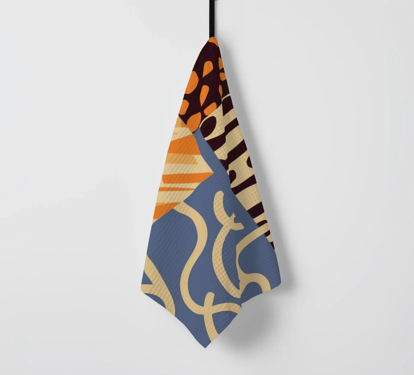 Textured Patchwork Harmony tea towel by Veil Maya