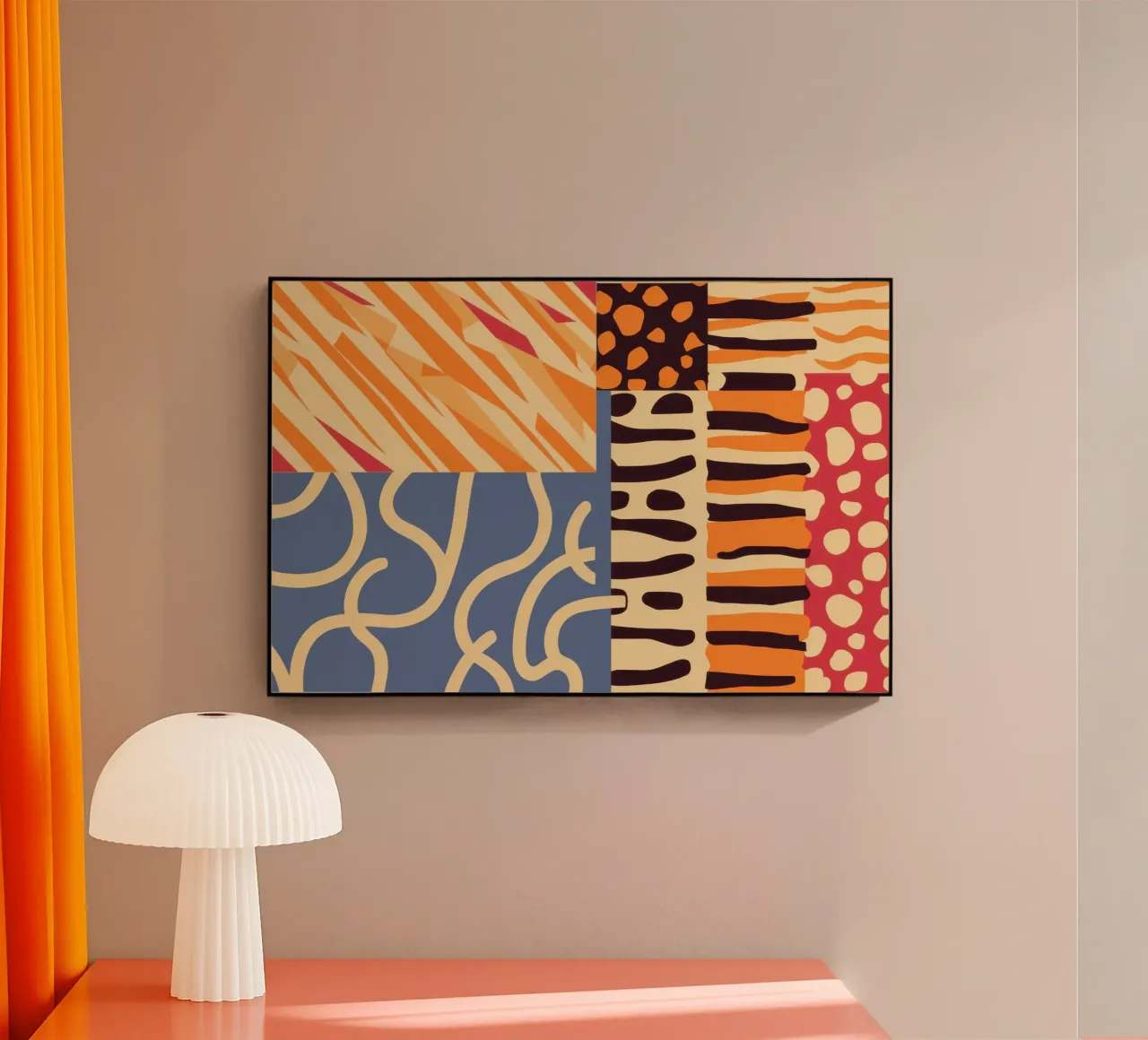 Texturiertes Patchwork Harmonie Acryl-Glas von Veil Maya