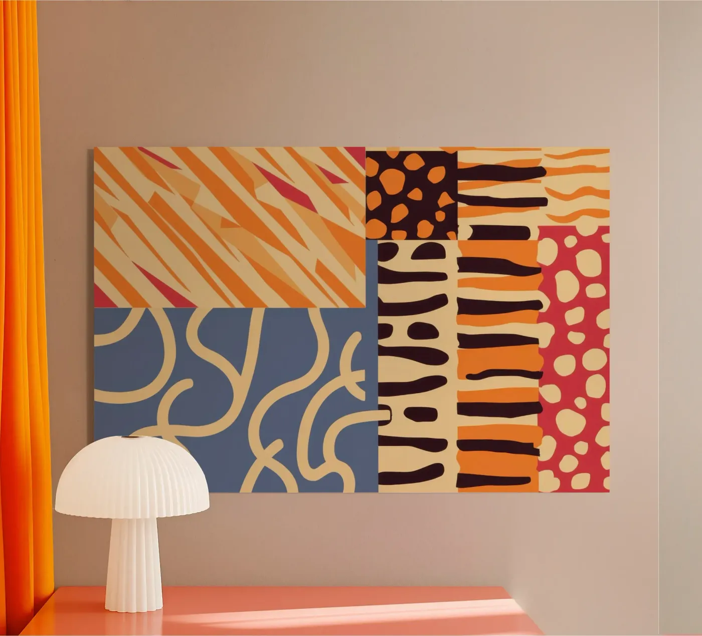 Textured Patchwork Harmony Acryl-Glas von Veil Maya