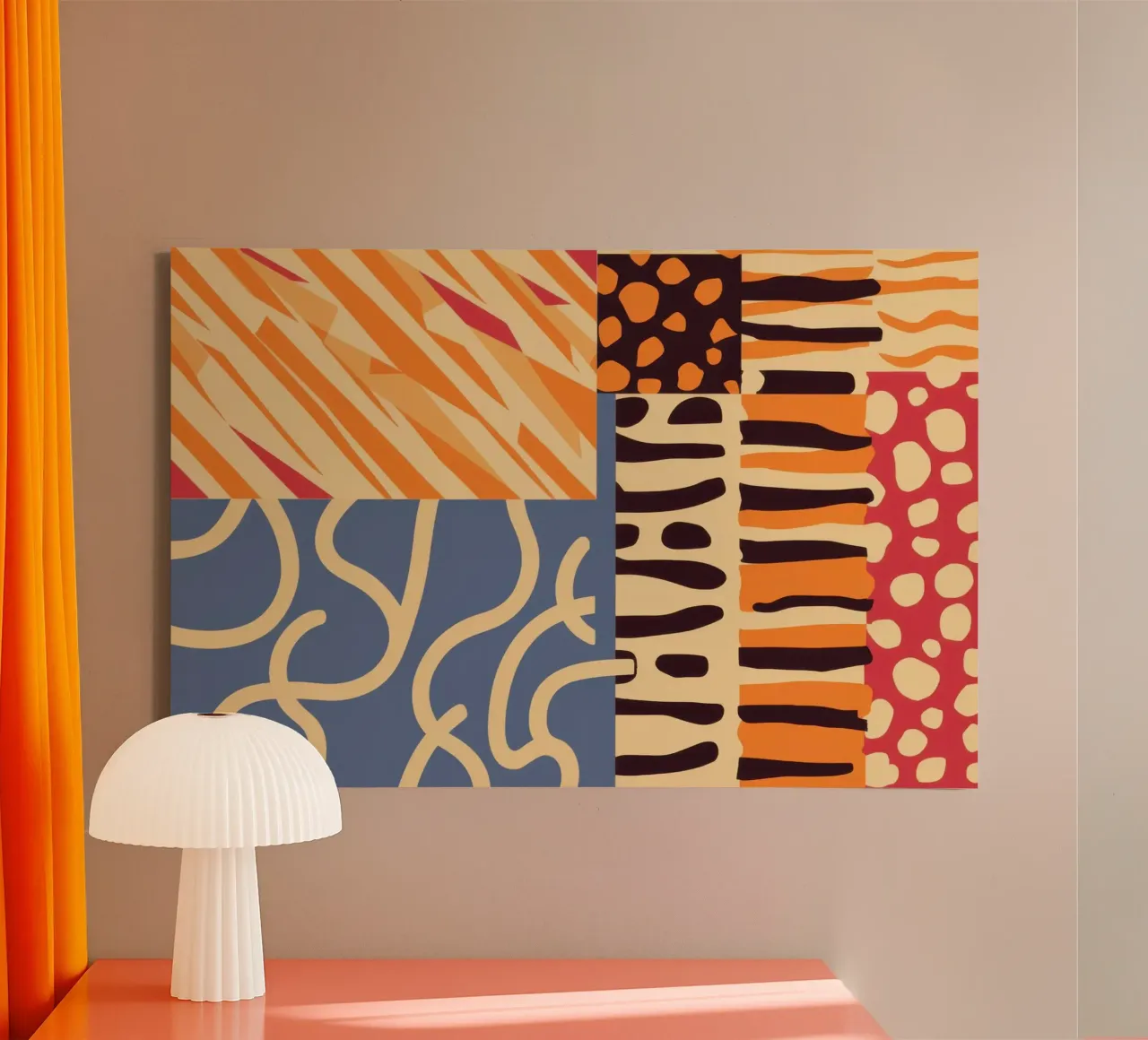 Patchwork texturé Harmony toile de Veil Maya