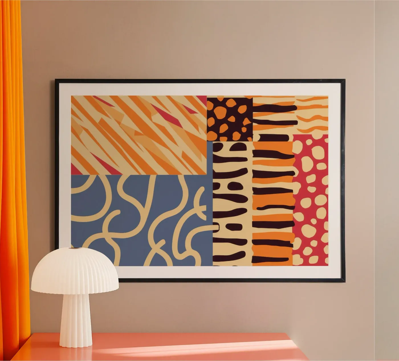 Textured Patchwork Harmony poster da Veil Maya