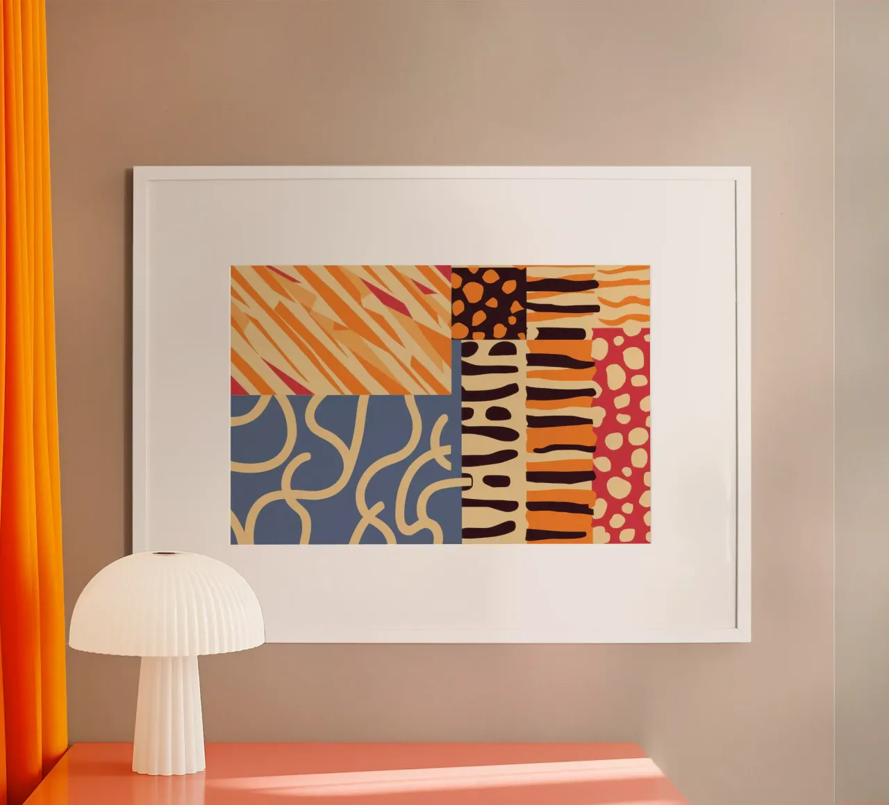 Patchwork texturé Harmony poster de Veil Maya