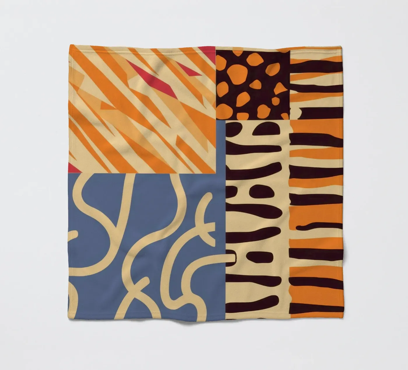 Textured Patchwork Harmony coperta in pile da Veil Maya