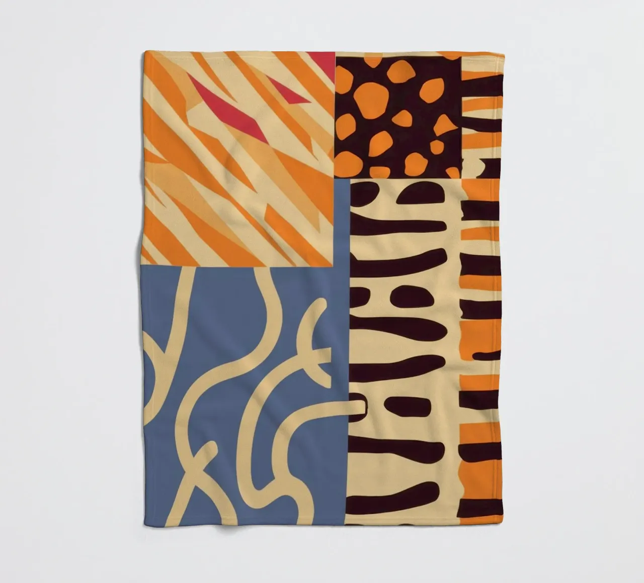 Gestructureerd patchwork harmonie fleecedeken van Veil Maya