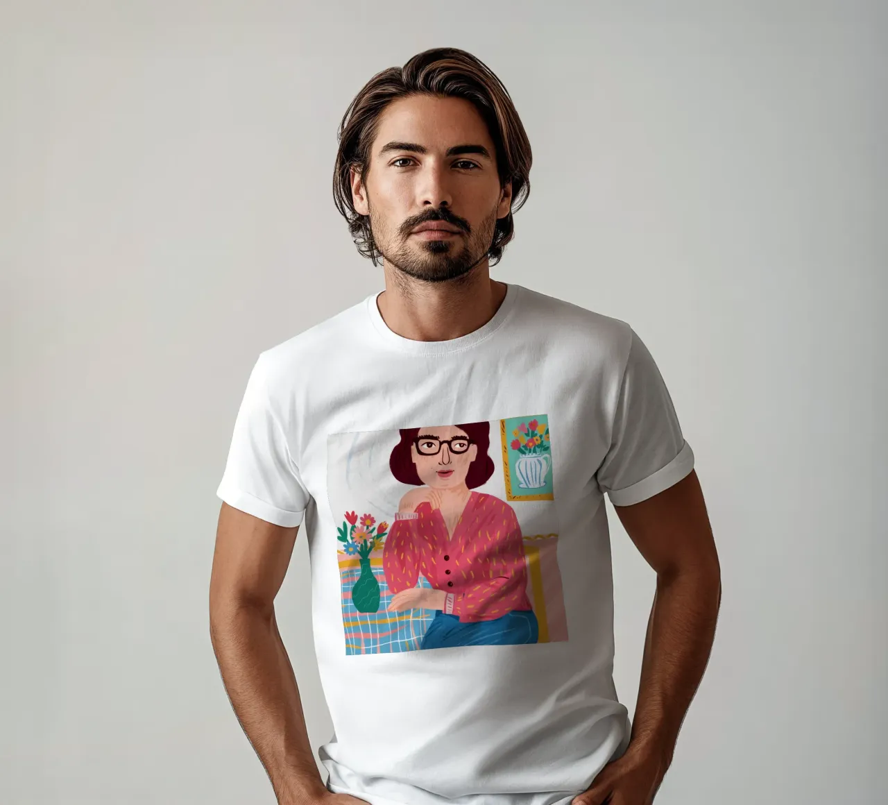 Stylish Reader Corner t-shirt by Veil Maya