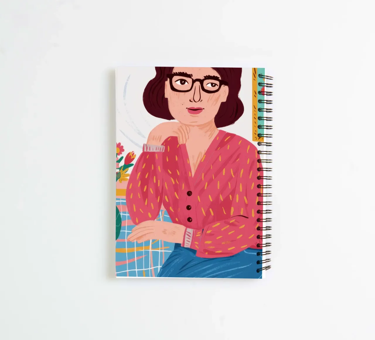 Stylish Reader Corner spiral notebook by Veil Maya