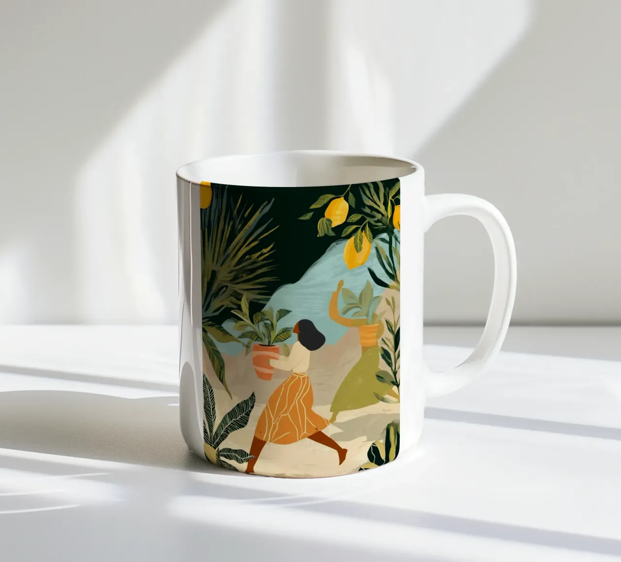 Lemon Garden I tazza in ceramica da Clara August