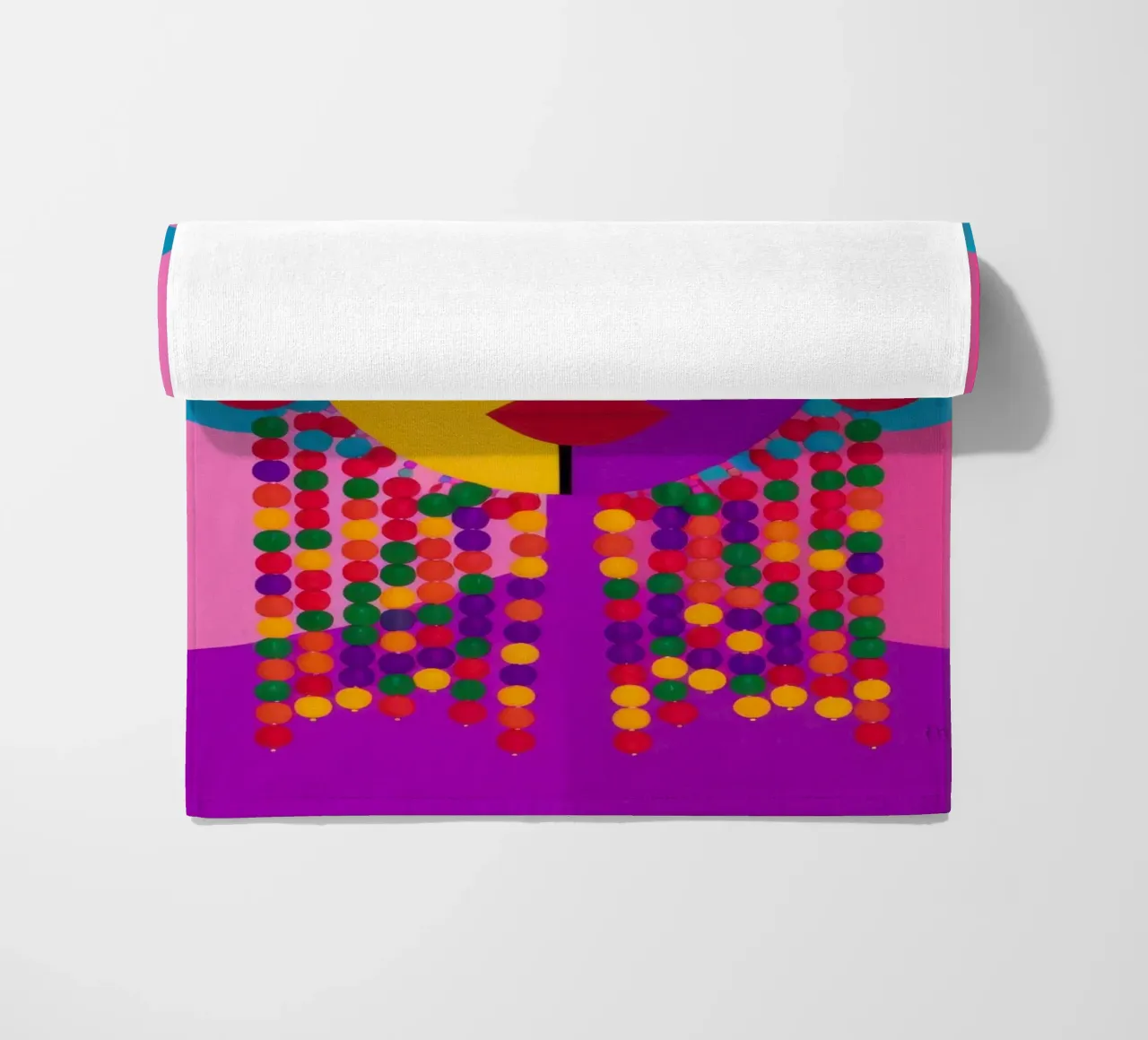 Cubist Divinity beach towel by Flock Reverie