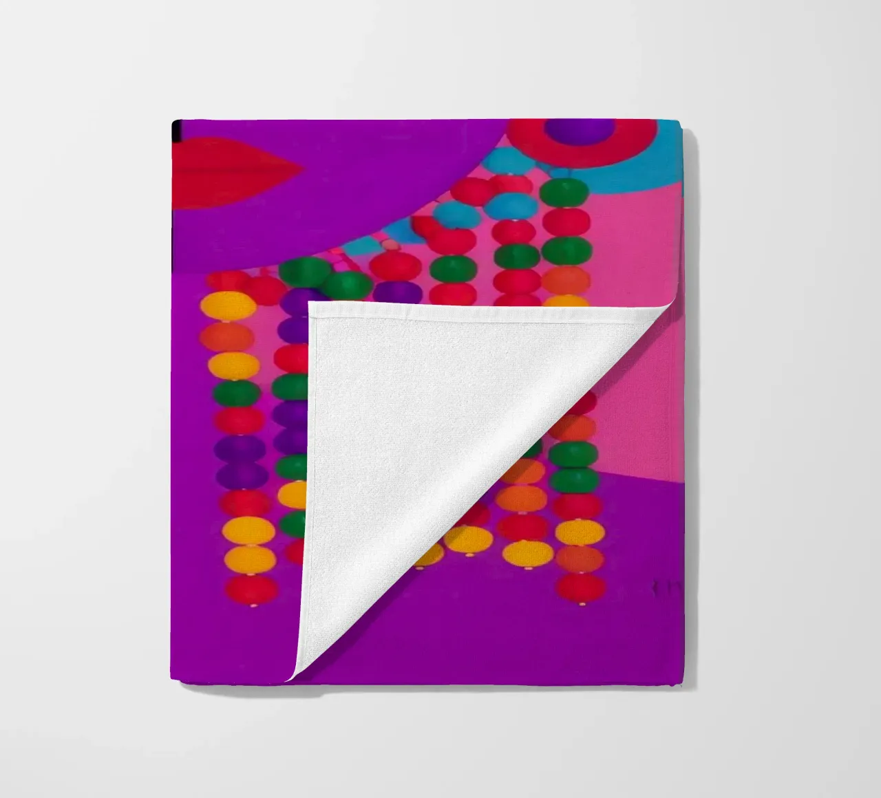 Cubist Divinity beach towel by Flock Reverie