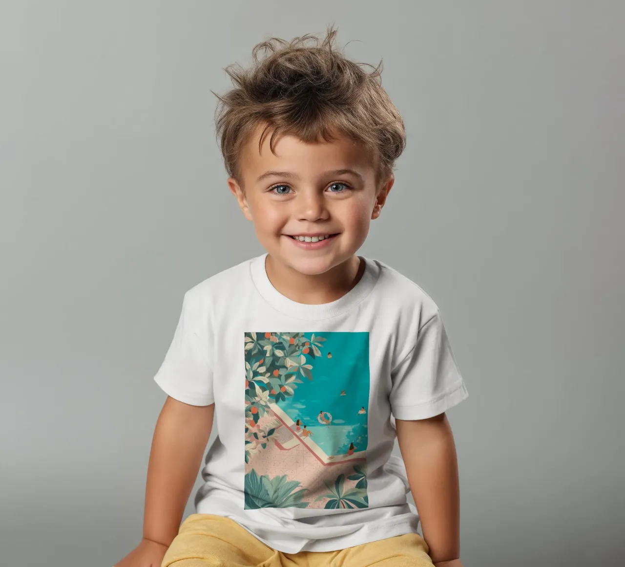 Poolside Days kids t-shirt by Clara August