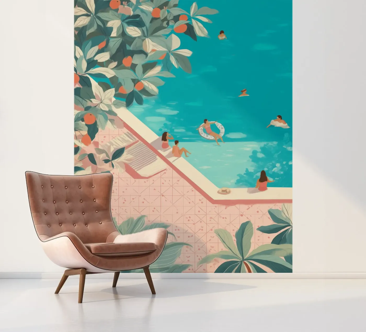 Poolside Days fotobehang van Clara August