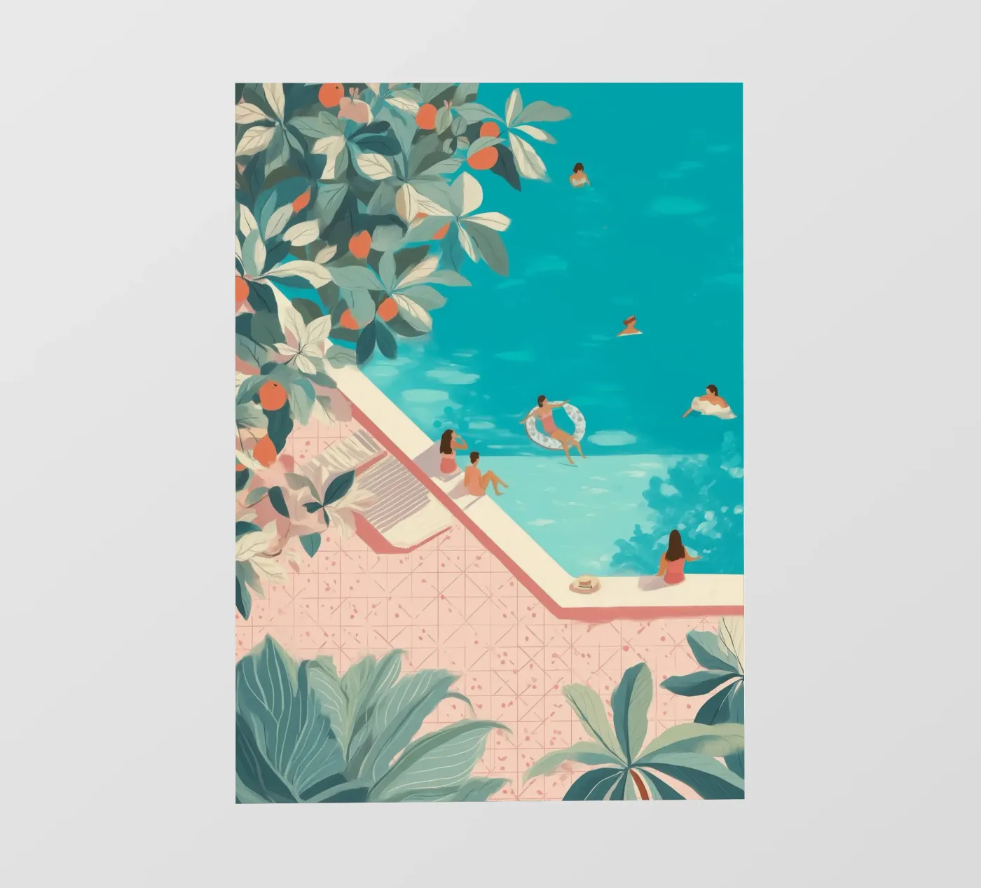 Poolside Days fotobehang van Clara August
