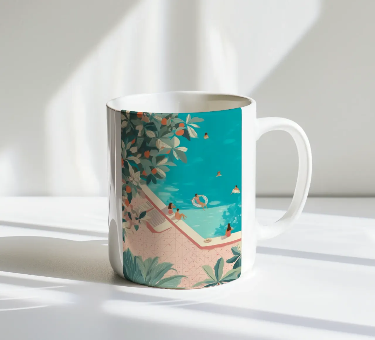 Poolside Days ceramic mug by Clara August