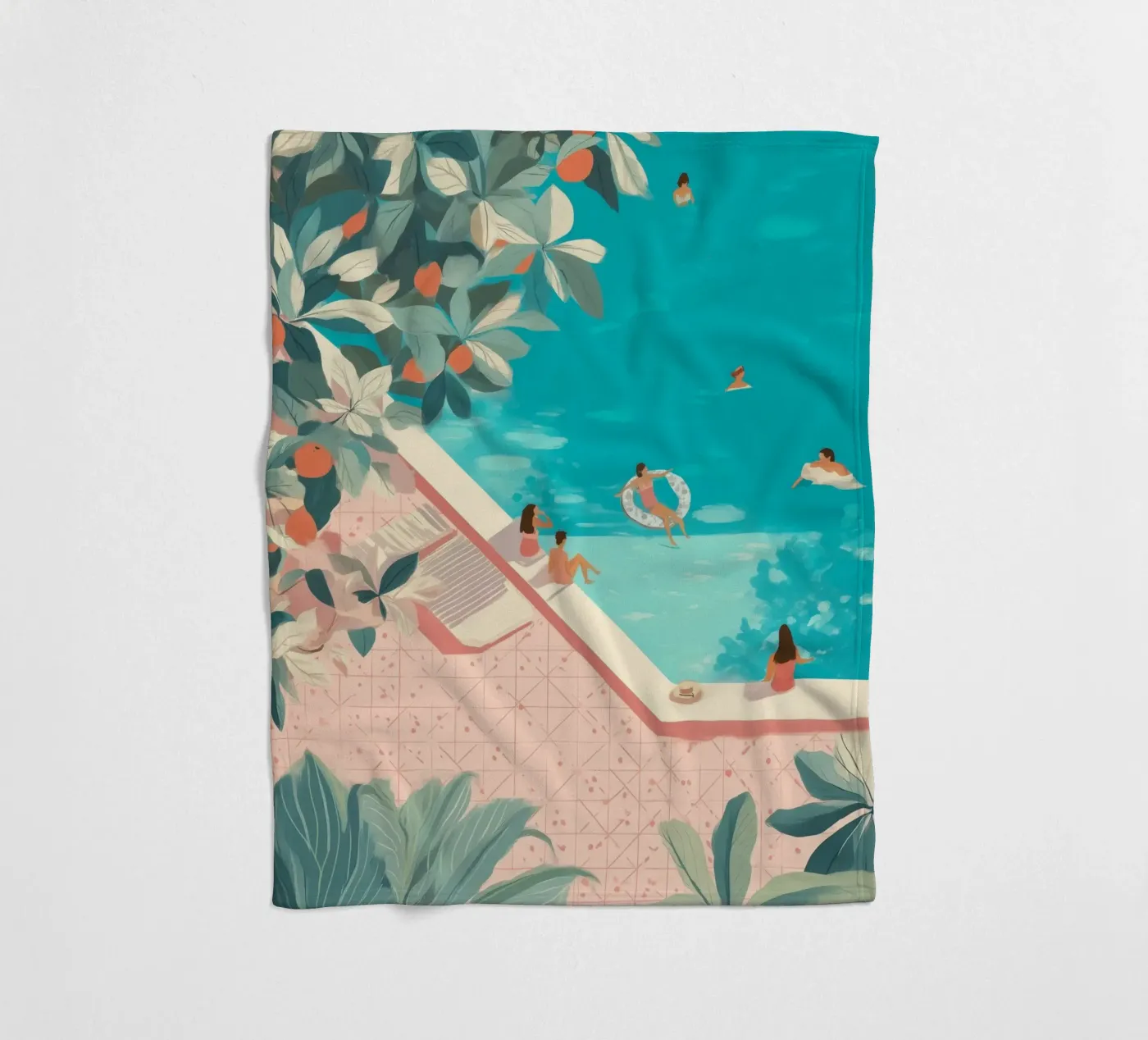 Poolside Days Fleecedecke von Clara August