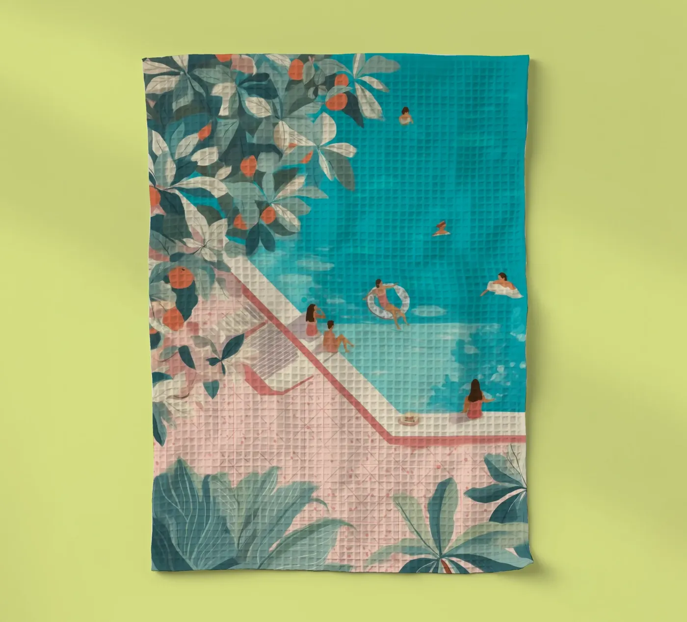 Poolside Days theedoek van Clara August